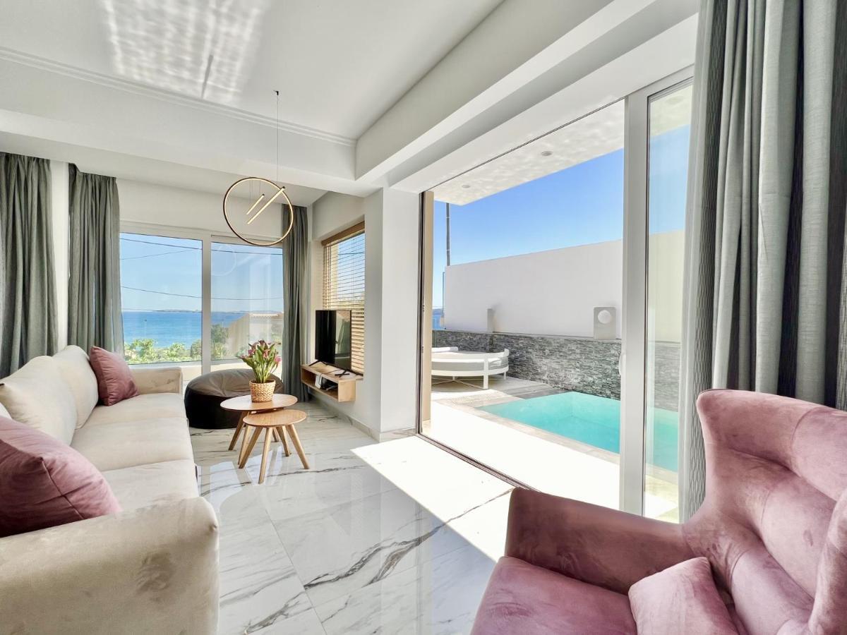 Luxury Villa Barbati Sun With Private Pool By Dadovillas Dış mekan fotoğraf